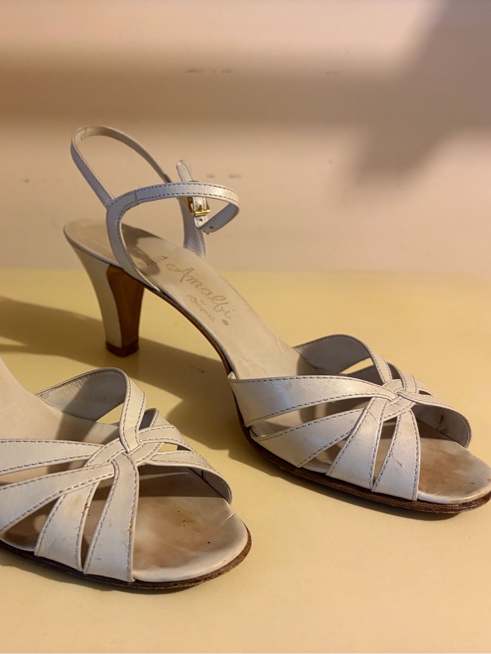 Amalfi Cream Strappy Mid-Heel Sandals